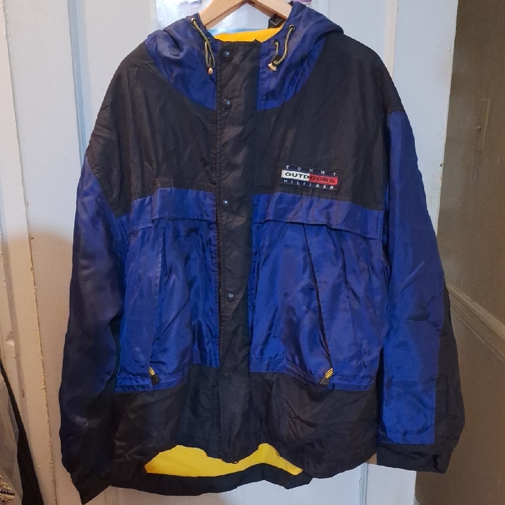 Used Tommy Hilfiger Men's Blue and Black Jacket